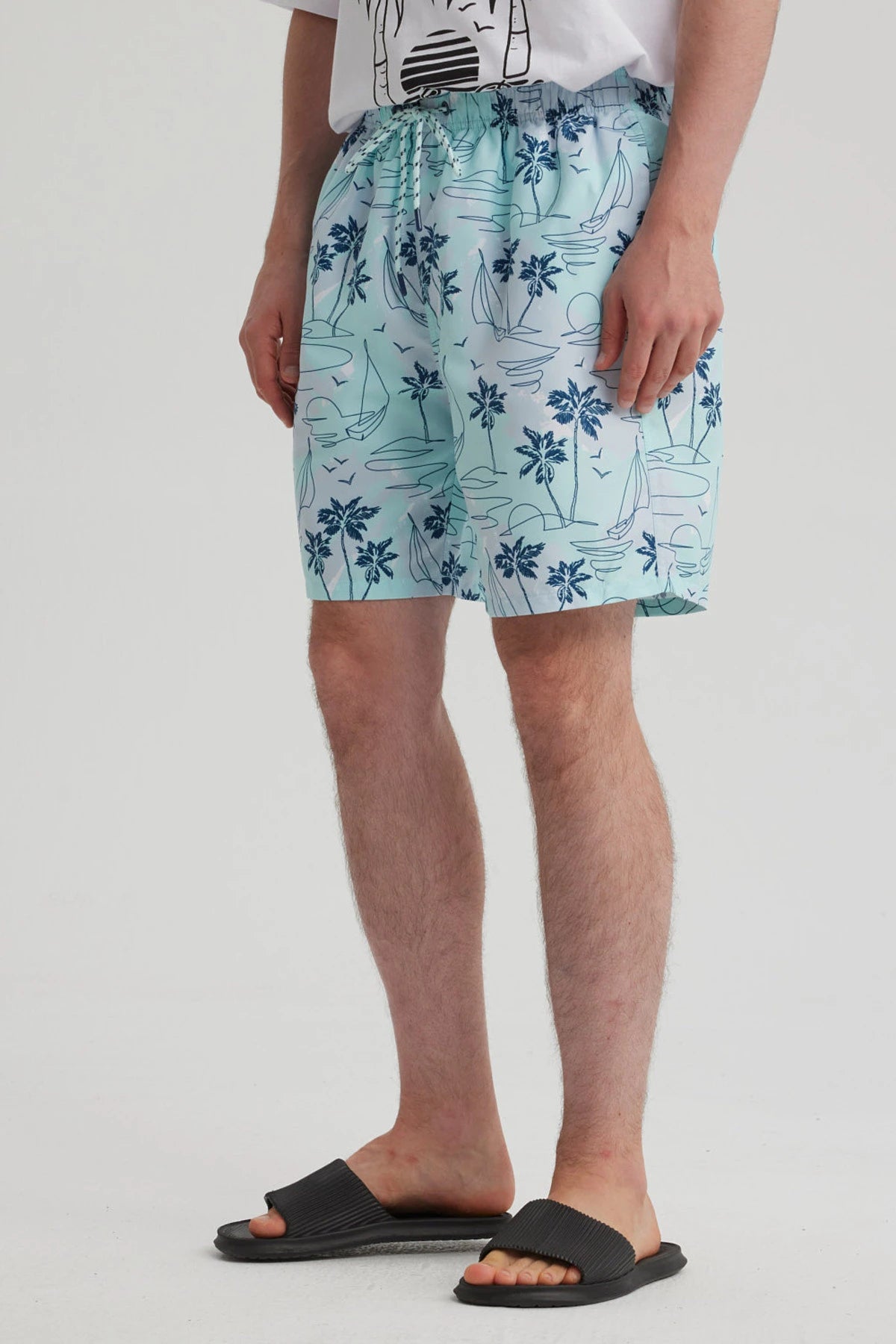 Short de Baño Hombre Full Print Azul