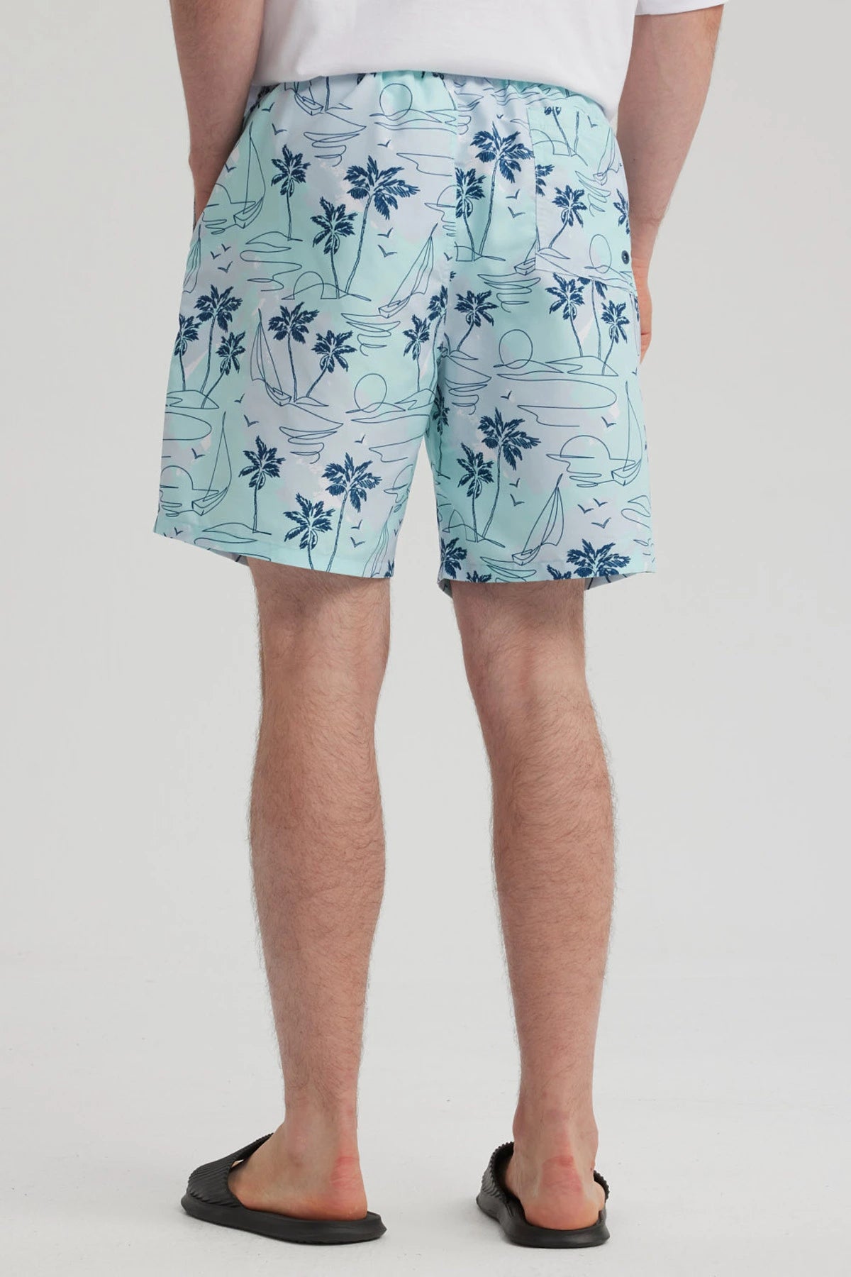Short de Baño Hombre Full Print Azul