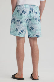 Short de Baño Hombre Full Print Azul