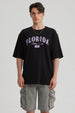 Polera Hombre Texto Frontal Negro