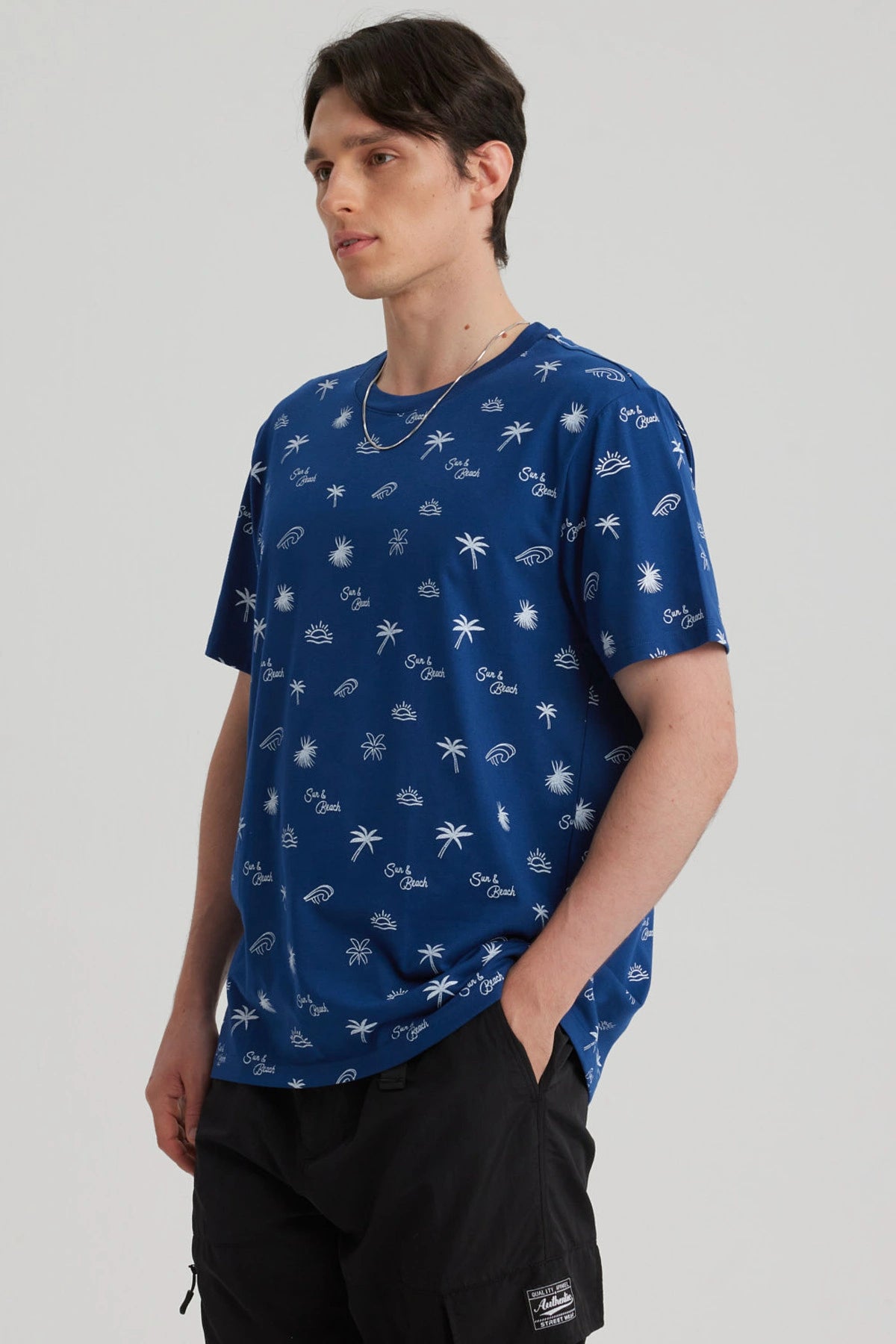 Polera Hombre Full Rapport Azul