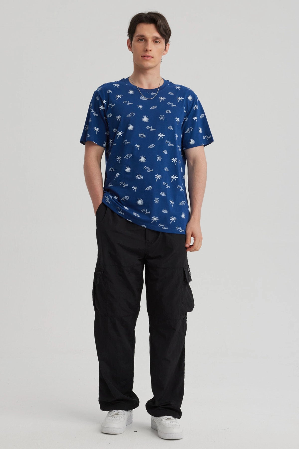 Polera Hombre Full Rapport Azul