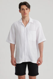 Camisa Hombre Textura Blanco