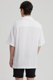 Camisa Hombre Textura Blanco