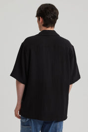 Camisa Hombre Textura Negro