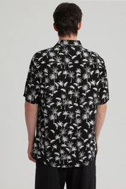 Camisa Hombre Full Print Negro