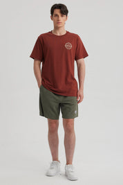 Bermuda Hombre Textura Liso Verde Militar