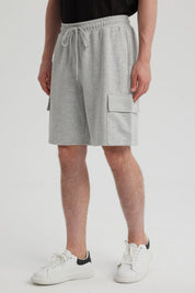 Bermuda Hombre Cargo Gris Melange