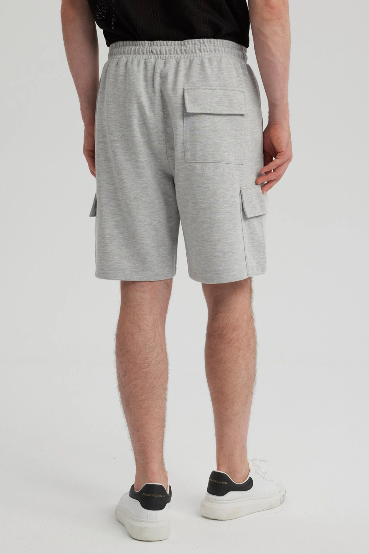 Bermuda Hombre Cargo Gris Melange