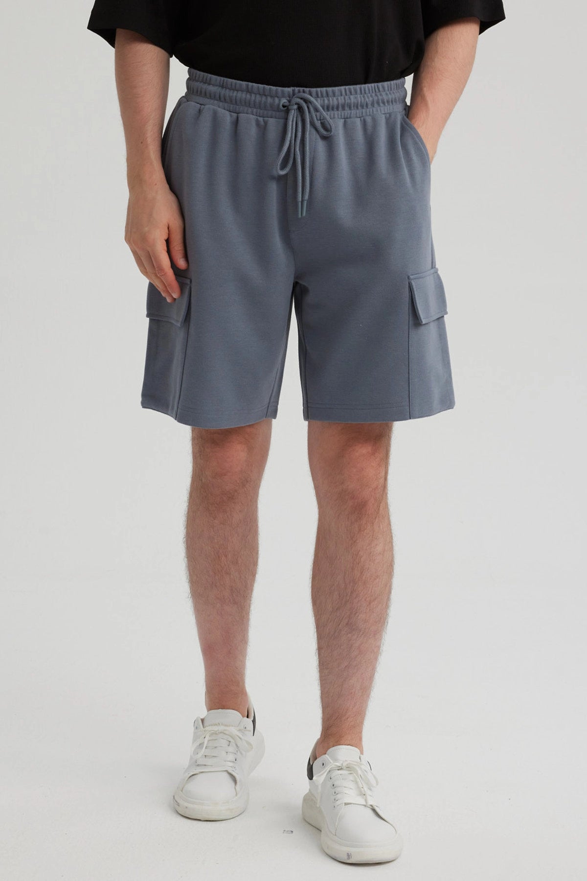 Bermuda Hombre Cargo Azul Piedra