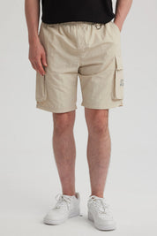 Bermuda Hombre Cargo Nylon Beige