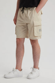 Bermuda Hombre Cargo Nylon Beige