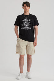 Bermuda Hombre Cargo Nylon Beige