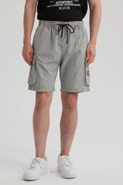 Bermuda Hombre Cargo Nylon Gris