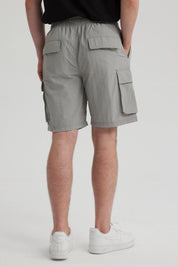 Bermuda Hombre Cargo Nylon Gris