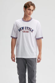 Polera Hombre Print Blanco