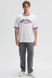 Polera Hombre Print Blanco