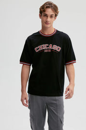 Polera Hombre Print Negro