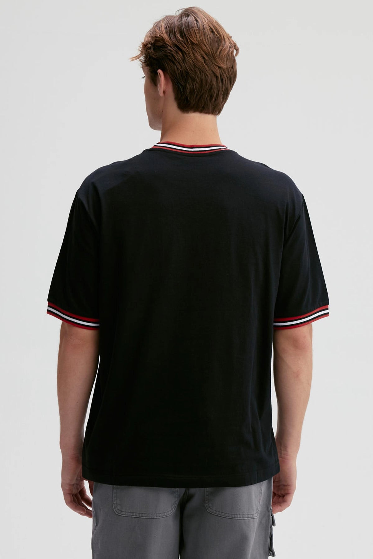 Polera Hombre Print Negro