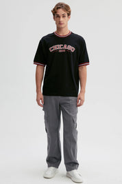 Polera Hombre Print Negro