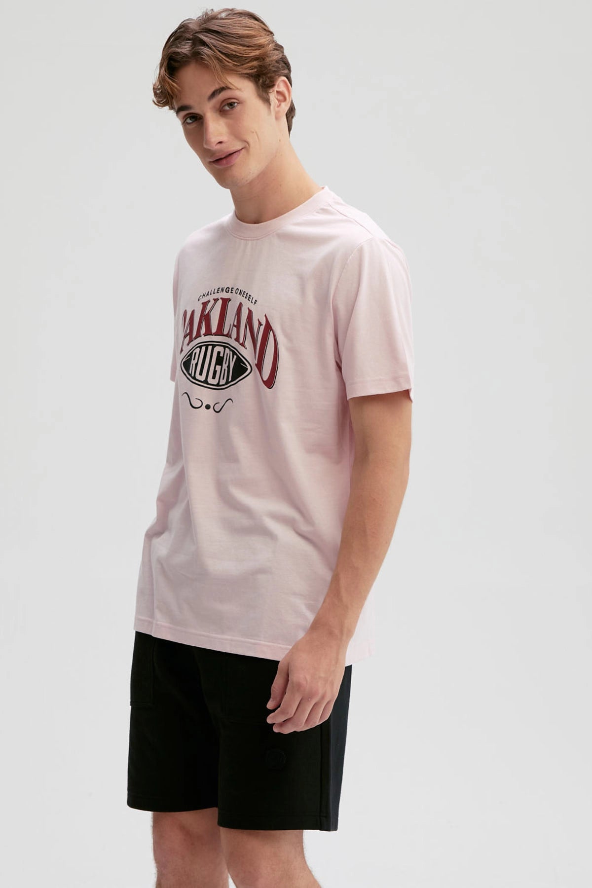 Polera Hombre Print Posicional Rosa