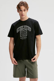 Polera Hombre Print Negro