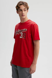 Polera Hombre Print Rojo