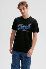 Polera Hombre Print Negro
