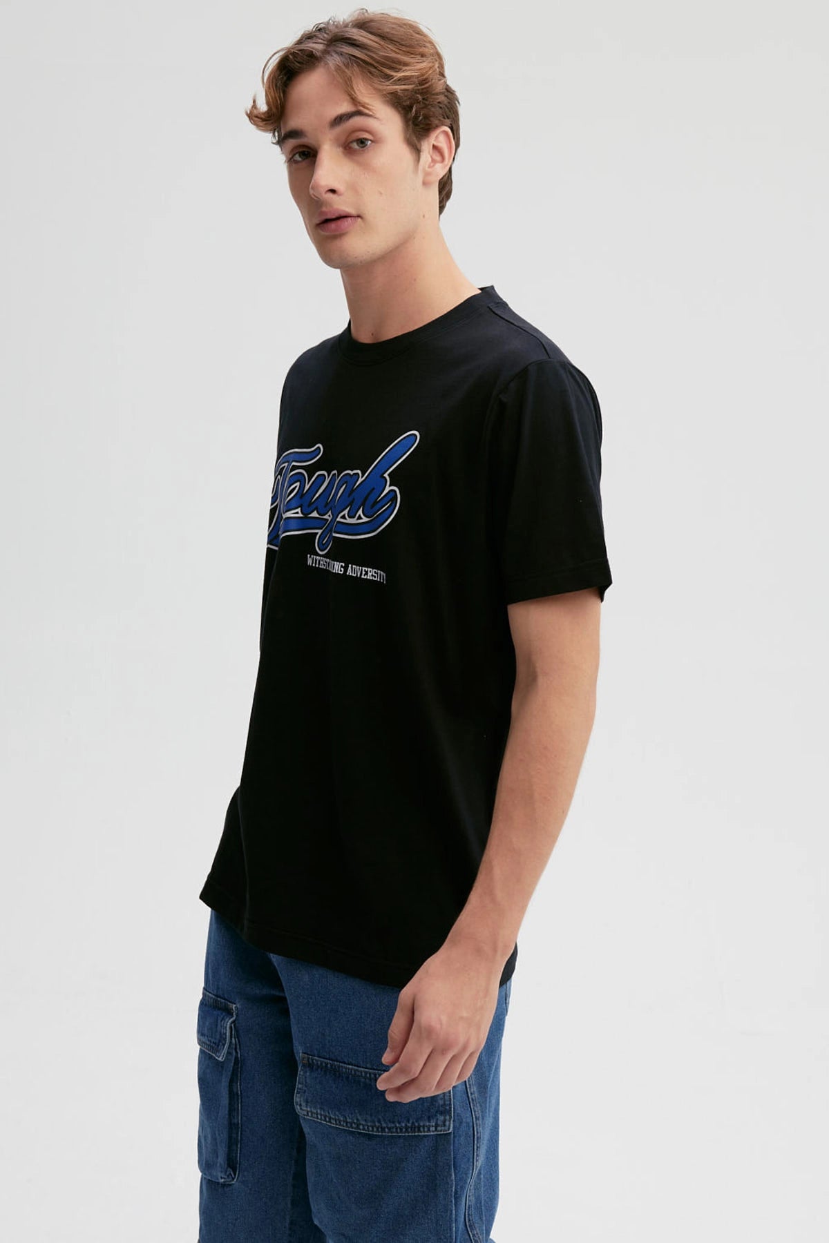 Polera Hombre Print Negro