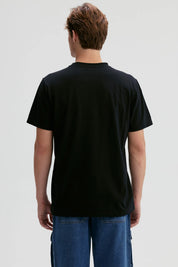 Polera Hombre Print Negro