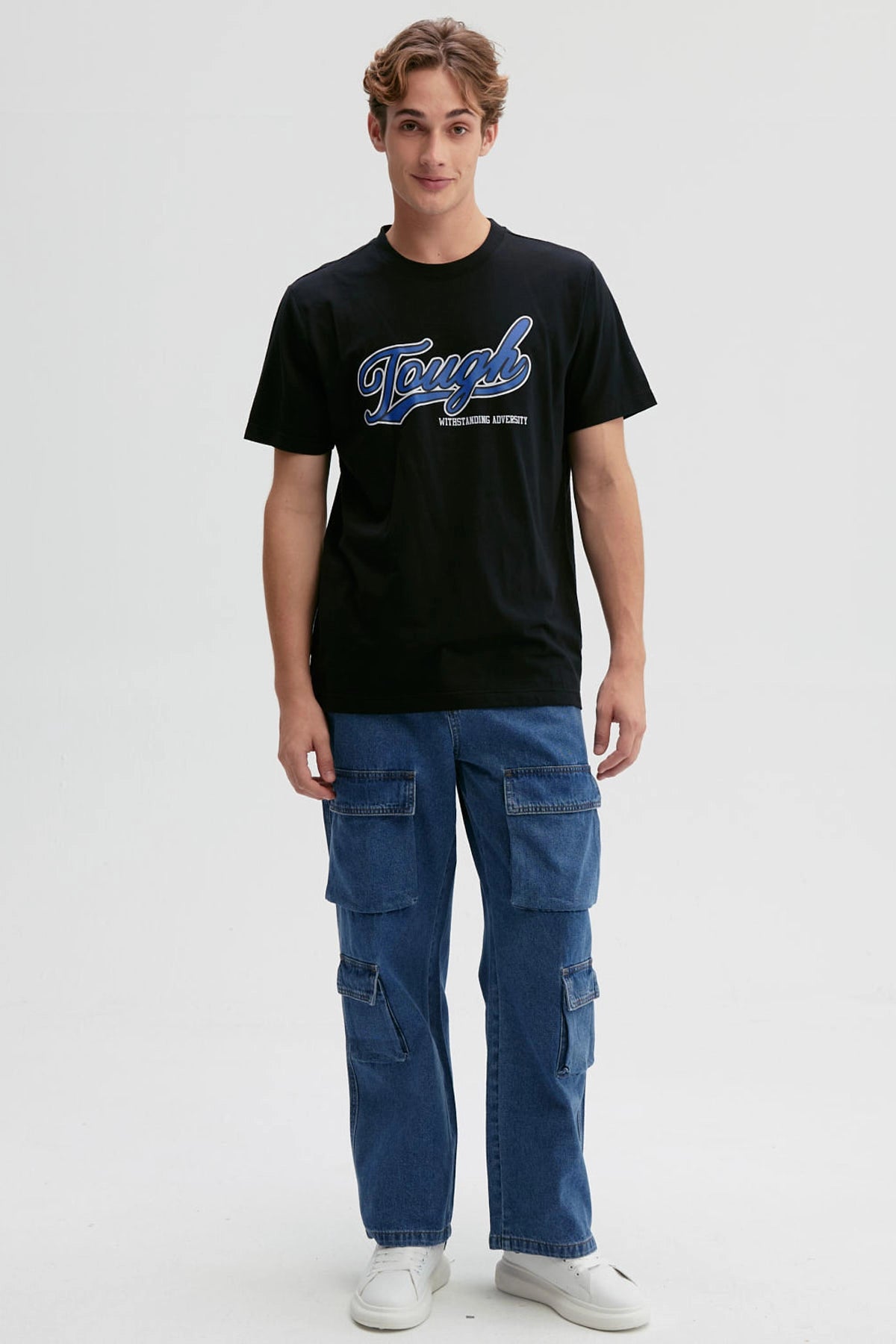 Polera Hombre Print Negro
