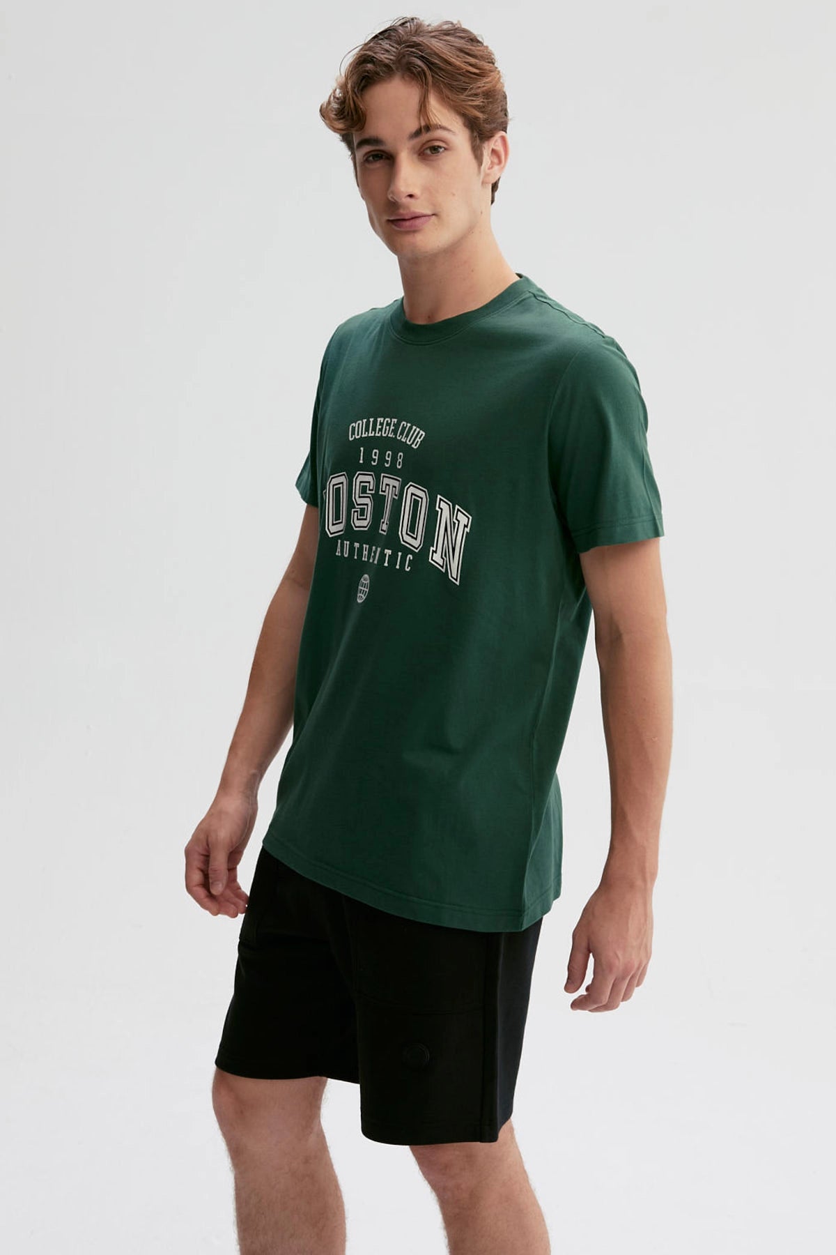 Polera Hombre Print Verde