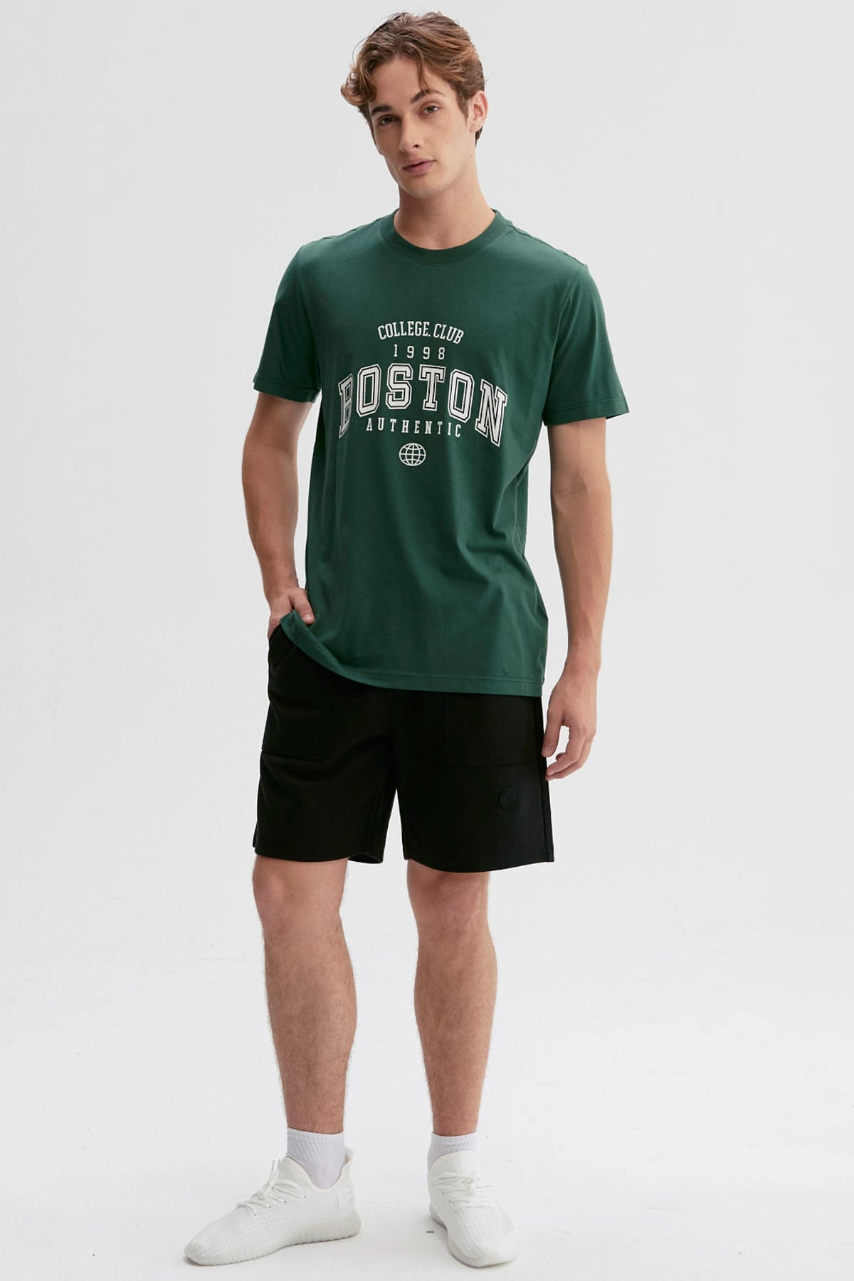 Polera Hombre Print Verde