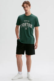 Polera Hombre Print Verde