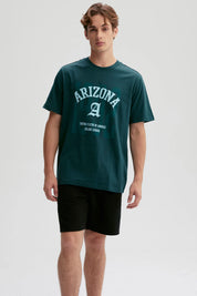 Polera Hombre Print Posicional Verde