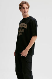 Polera Hombre Print Central Negro