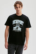 Polera Hombre Print College Negro