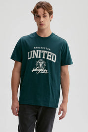 Polera Hombre Print College Verde