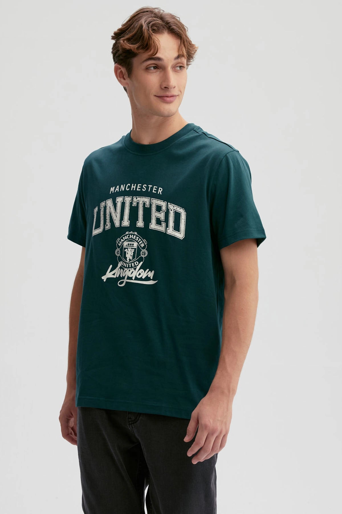 Polera Hombre Print College Verde