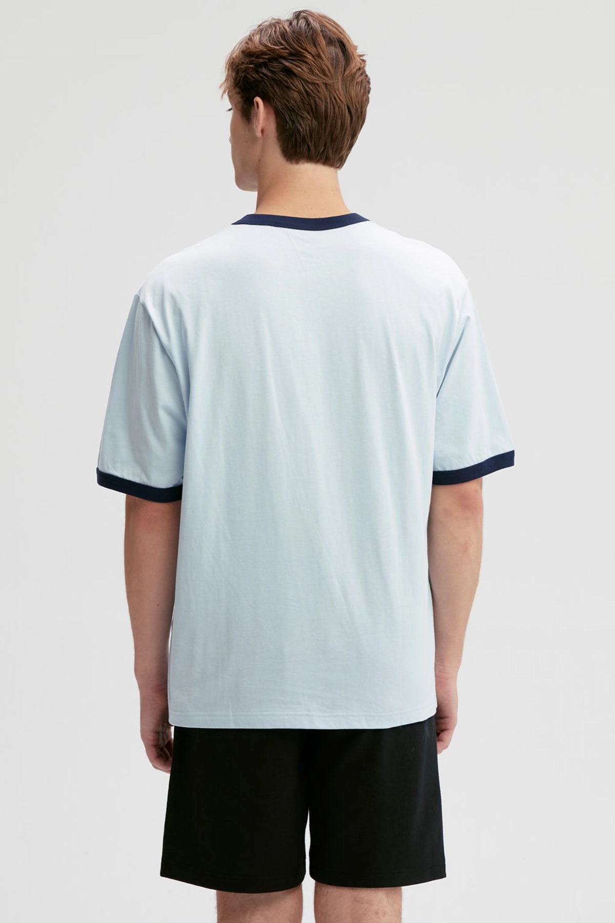 Polera Hombre Print Posicional Azul Piedra