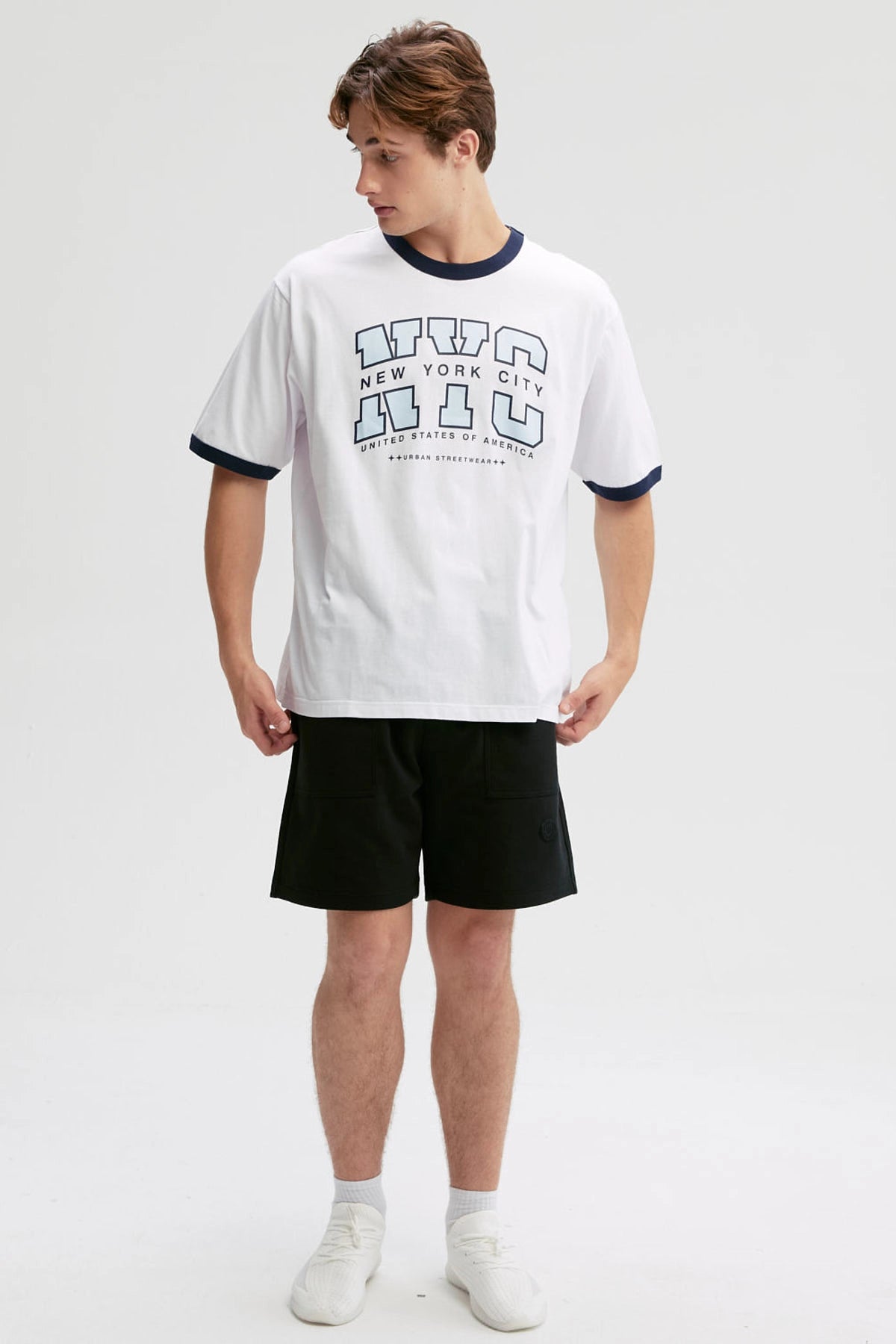 Polera Hombre Print Posicional Blanco