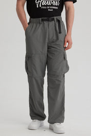 Pantalón Hombre Nylon Cargo Gris
