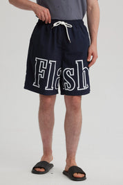 Bermuda Hombre Estampado Azul Marino