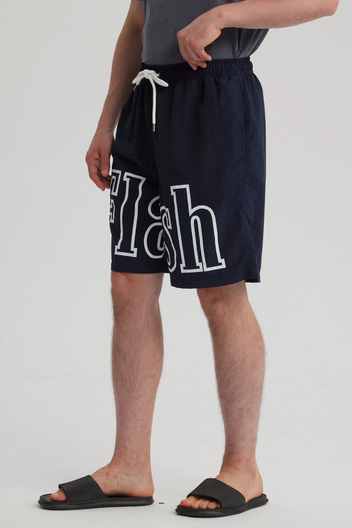 Bermuda Hombre Estampado Azul Marino