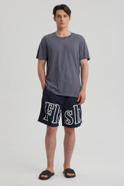 Bermuda Hombre Estampado Azul Marino