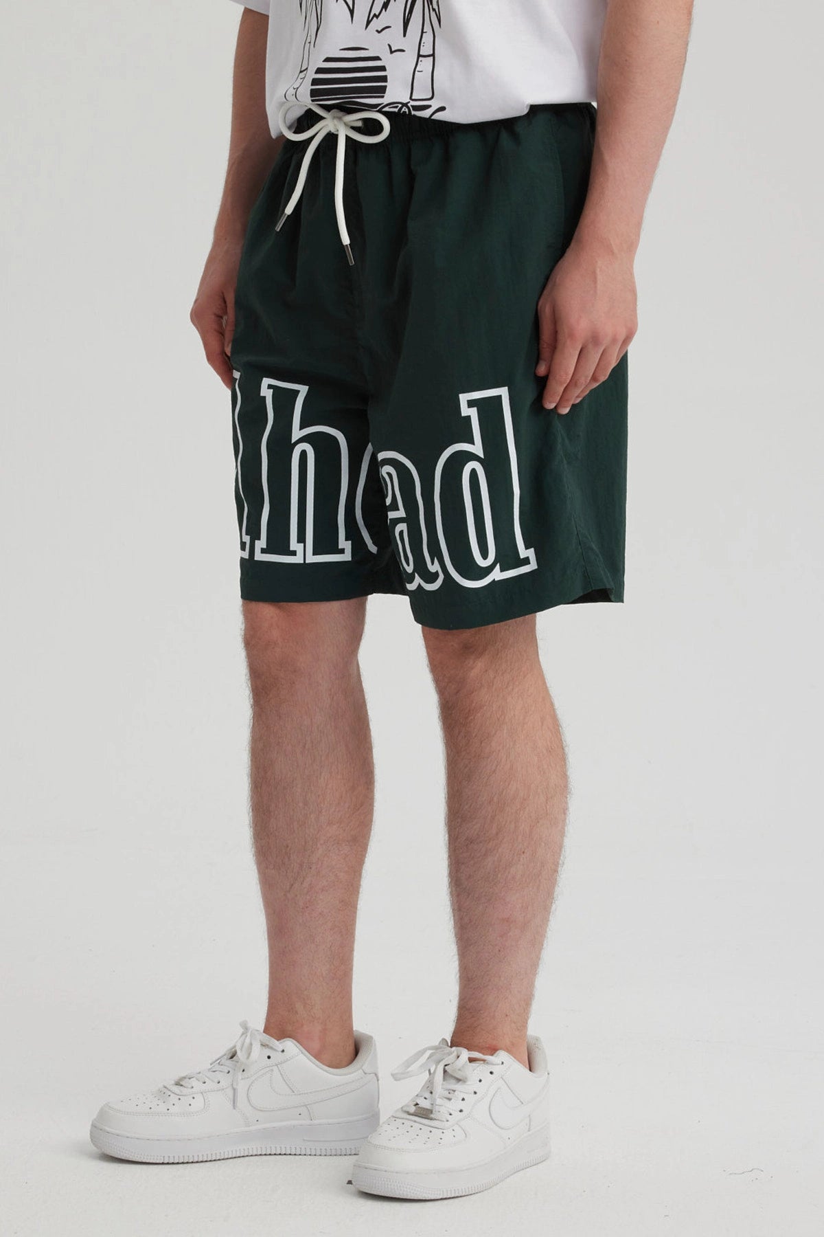 Bermuda Hombre Estampado Verde Pino