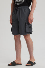 Bermuda Hombre Cargo Gris Oscuro