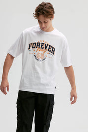 Polera Hombre Print Central Blanco