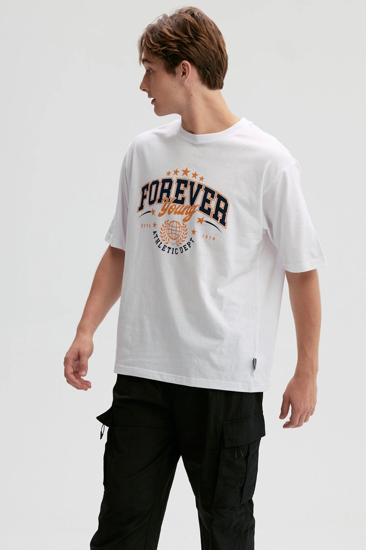 Polera Hombre Print Central Blanco
