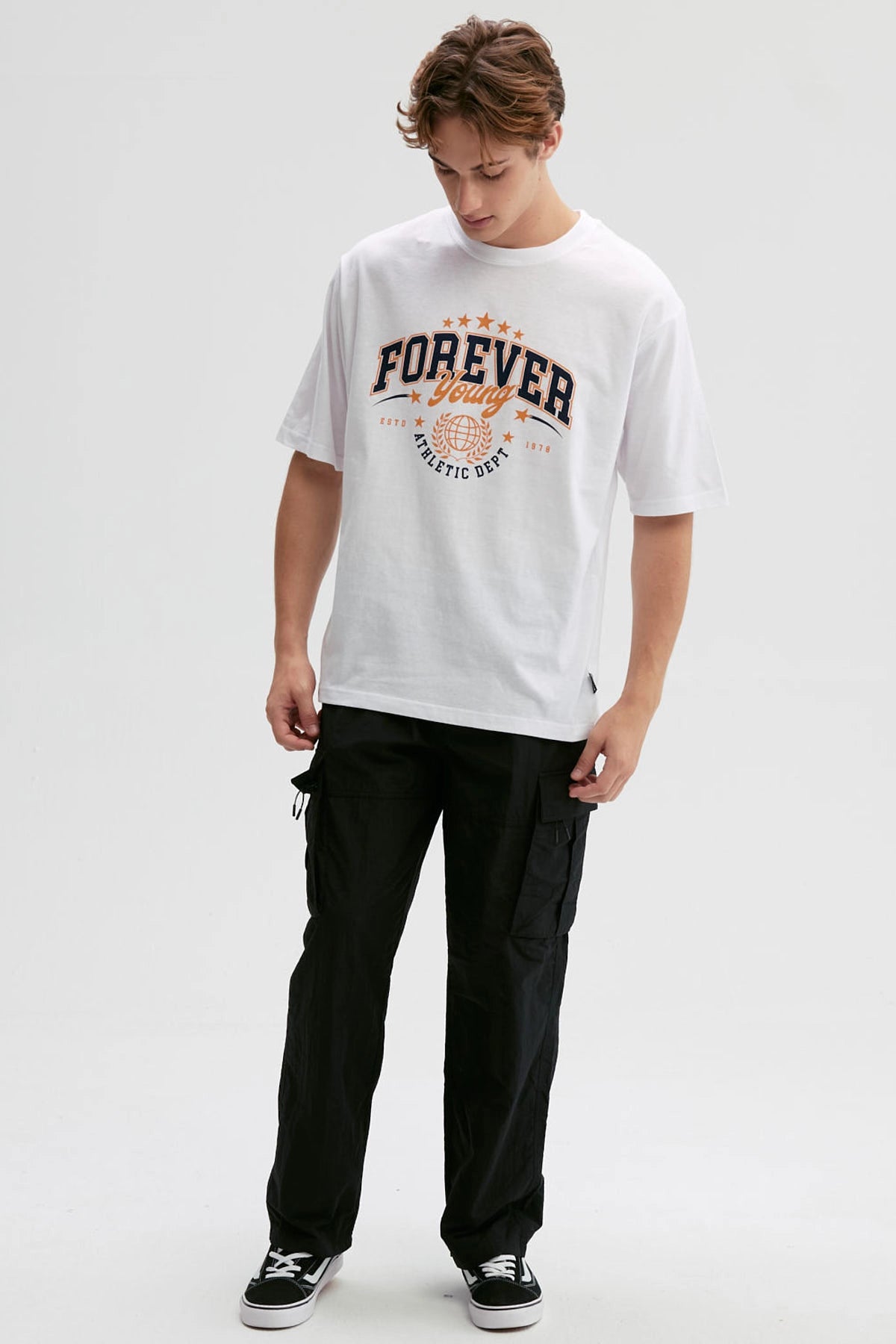 Polera Hombre Print Central Blanco